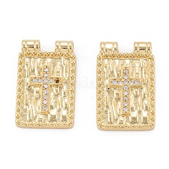 Brass Micro Pave Cubic Zirconia Pendant&nbsp;ZIRC-P089-03G