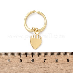 Brass Enamel Open Cuff Rings for Women&nbsp;RJEW-U057-10G