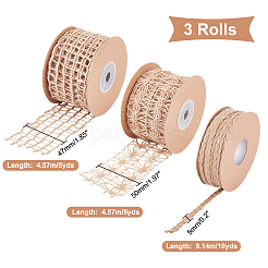 3 Rolls 3 Style Burlap Ribbons&nbsp;OCOR-AR0001-15
