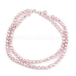 Baking Paint Electroplated Synthetic Non-magnetic Hematite Beads Strands&nbsp;G-H072-A01-01K