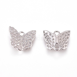 Brass Micro Pave Cubic Zirconia Links&nbsp;ZIRC-L070-80