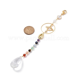 Glass Teardrop Chandelier Pendant Decorations&nbsp;HJEW-JM00854