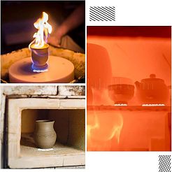 40Pcs Aluminium Oxide Burning Kiln Branch Bases&nbsp;AJEW-FH0001-82