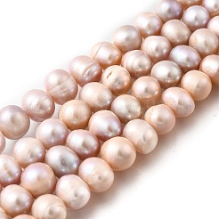 Natural Cultured Freshwater Pearl Beads Strands&nbsp;PEAR-I007-07U-01C