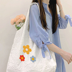 60Pcs 12 Style Flower Shape Two Tone Crochet Appliques&nbsp;DIY-FG0004-05