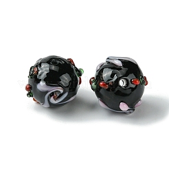 Handmade Bumpy Lampwork Beads&nbsp;FOIL-B001-08
