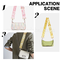 2Pcs 2 Color Polyester Adjustable Leopard Pattern Bag Strap&nbsp;FIND-WR0002-24