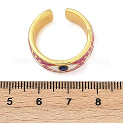 Eye Brass Enamel Cuff Rings&nbsp;RJEW-L113-036G