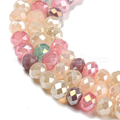 Electroplate Opaque Glass Beads Strands&nbsp;GLAA-T006-07-A10