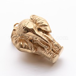 304 Stainless Steel Elephant Pendants&nbsp;STAS-E094-09G