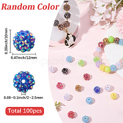 100Pcs Resin Rhinestone Beads&nbsp;RESI-SC0006-51