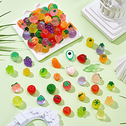 Opaque & Transparent Resin Cabochons&nbsp;RESI-WH0038-68