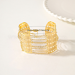 Hollow Brass Rhombus Wide Link Bracelets for Women&nbsp;GM9840