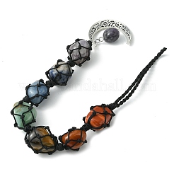 7 Chakra Gemstone Pouch Pendant Decorations&nbsp;HJEW-JM01239