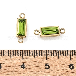 12Pcs 12 Colors Birthstone 304 Stainless Steel Rhinestone Connector Charms&nbsp;STAS-L022-576G-M