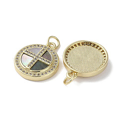 Brass Micro Pave Clear Cubic Zirconia Cross Pendants&nbsp;KK-G485-32G-02