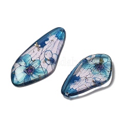4Pcs Transparent Epoxy Resin Butterfly Wings Pendants&nbsp;RESI-C057-07A