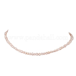 Natural Cultured Freshwater Pearl Two Sides Polished Beaded Necklaces&nbsp;NJEW-JN05777