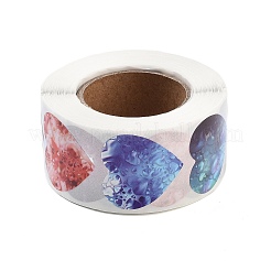2 Rolls Paste Paper Self-Adhesive Heart Stickers&nbsp;AJEW-DJ0004-19D