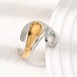 Irregular 304 Stainless Steel Cuff Open Rings for Women&nbsp;SA-CBA7062-17GP