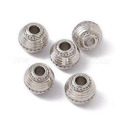 Rack Plating Brass Micro Pave Cubic Zirconia Beads&nbsp;KK-C007-46P