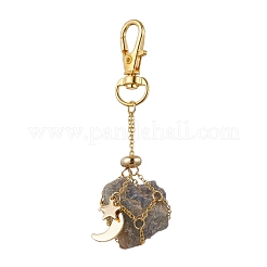 Moon Alloy Swivel Lobster Claw Clasps & Brass Cable Chains&nbsp;AJEW-JB01336-01