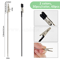 60Pcs 2 Colors Iron Cisture Alligator Clamp Clips&nbsp;AJEW-FH0006-19