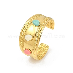 304 Stainless Steel Wide Cuff Bangles for Women&nbsp;LS-BJEW-K285-02G