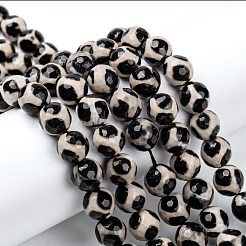Tibetan Style Turtle Back Pattern dZi Beads&nbsp;X-G-H1453-1