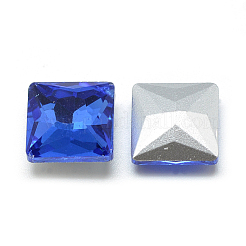 Pointed Back Glass Rhinestone Cabochons&nbsp;RGLA-T027-8x8mm-12