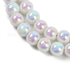 Baking Paint Electroplate Glass Beads Strands&nbsp;GLAA-G120-01A
