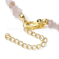 Natural Rose Quartz Anklets&nbsp;AJEW-AN00592-07