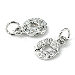 Rack Plating Brass Micro Pave Cubic Zirconia Pendants&nbsp;KK-K332-09P
