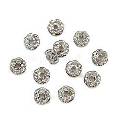 Flower Brass Crystal Rhinestone Bead Spacers&nbsp;RB-D302-P