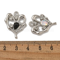 Rack Plating Alloy Rhinestone Pendants&nbsp;PALLOY-F312-24P