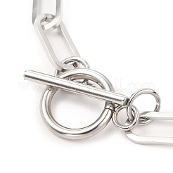 Tarnish Resistant Unisex 304 Stainless Steel Paperclip Chain Bracelets&nbsp;LS-BJEW-H541-03A-P
