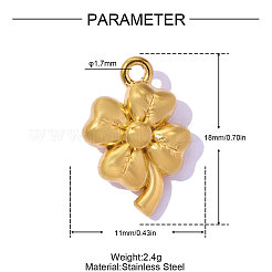 304 Stainless Steel Pendants&nbsp;STAS-OY016-44G
