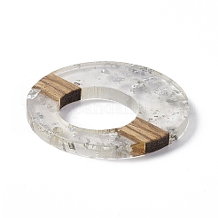Transparent Resin & Walnut Wood Pendants&nbsp;RESI-M027-03G