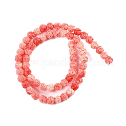 Synthetic Shell Dyed Carved Beads Strands&nbsp;SHEL-C008-01