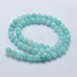 Natural & Dyed White Jade Bead Strands&nbsp;G-P370-02-8mm