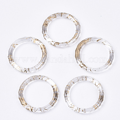 Transparent Spray Painted Acrylic Linking Rings&nbsp;X-TACR-N009-14