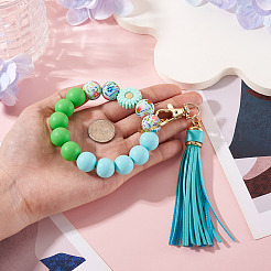 Silicone Beaded Wristlet Keychains&nbsp;KEYC-TAC00064