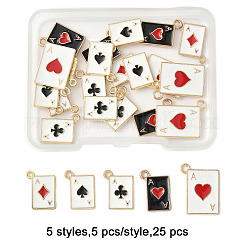 25Pcs 5 Styles Alloy Enamel Pendants&nbsp;ENAM-FP0002-85