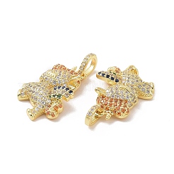 Brass Micro Pave Cubic Zirconia Pendants&nbsp;ZIRC-I063-11G