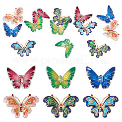 12Pcs 6 Styles Butterfly Enamel Pins&nbsp;JEWB-TA0001-23