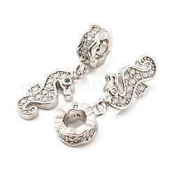 Brass Micro Pave Cubic Zirconia Pendents&nbsp;KK-M247-17P