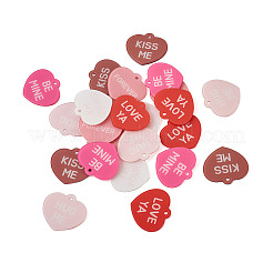 30Pcs 6 Colors Valentine's Day Opaque Acrylic Pendants&nbsp;SACR-BT0001-03