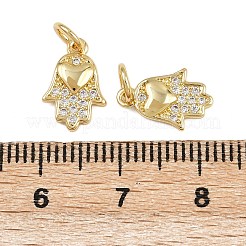 Brass Micro Pave Cubic Zirconia Pendants&nbsp;KK-A269-16G