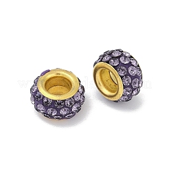 Alloy Rhinestone Clay Pave Beads&nbsp;ALRI-D300-04G-13