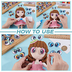 48 Pairs Wool Felt Eye Cabochons&nbsp;DIY-ME0002-14